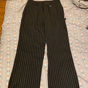 Black Striped Slacks